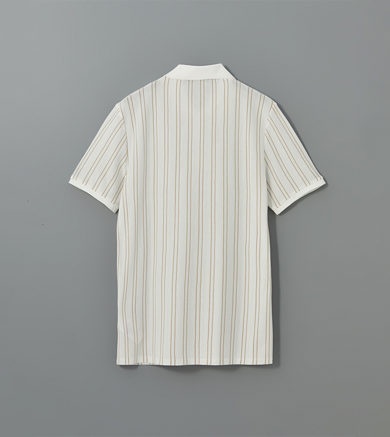 Striped Short Sleeves Polo T-Shirt