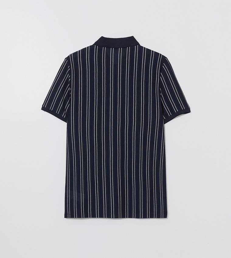 Striped Short Sleeves Polo T-Shirt