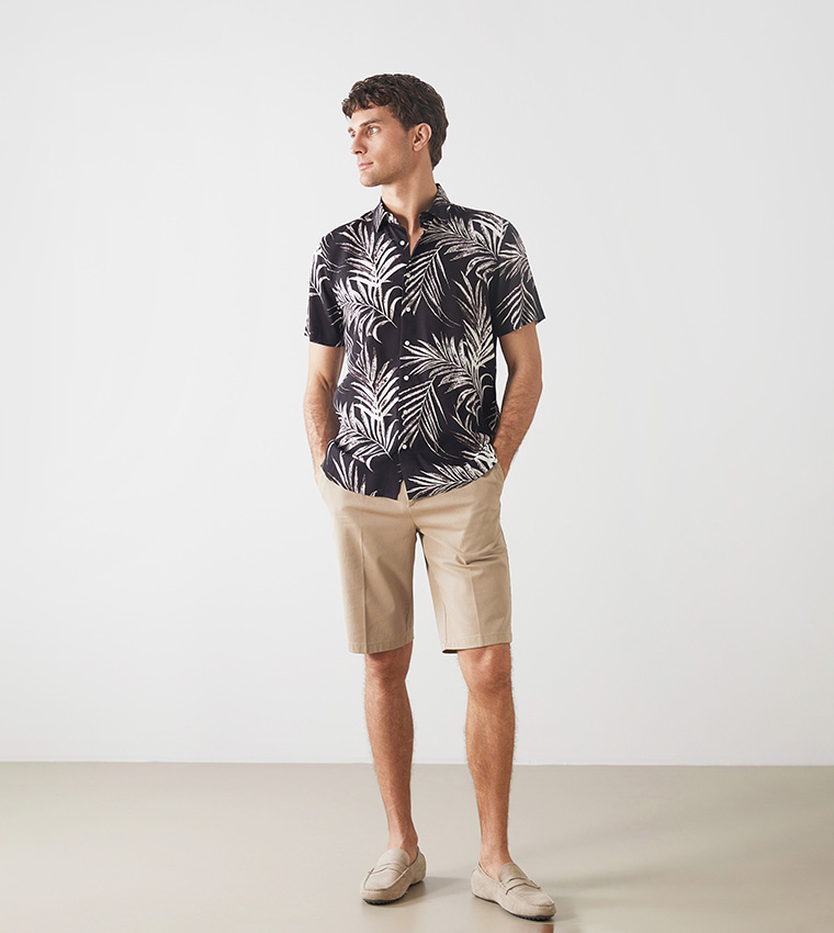 Patterned Short Sleeves Shirt