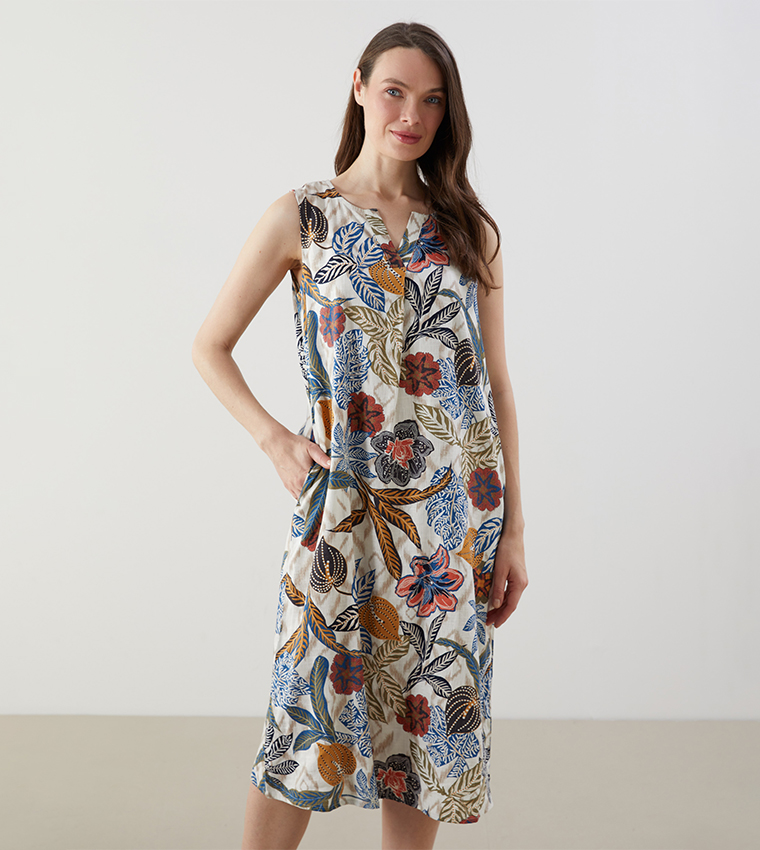 Printed Sleeveless Woven Dress
