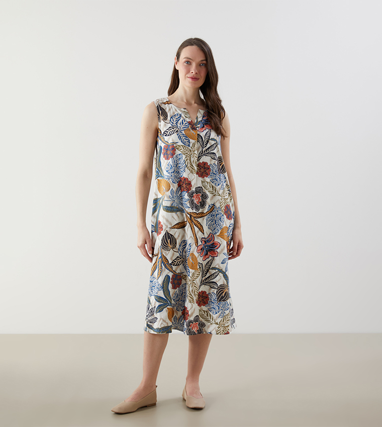 Printed Sleeveless Woven Dress