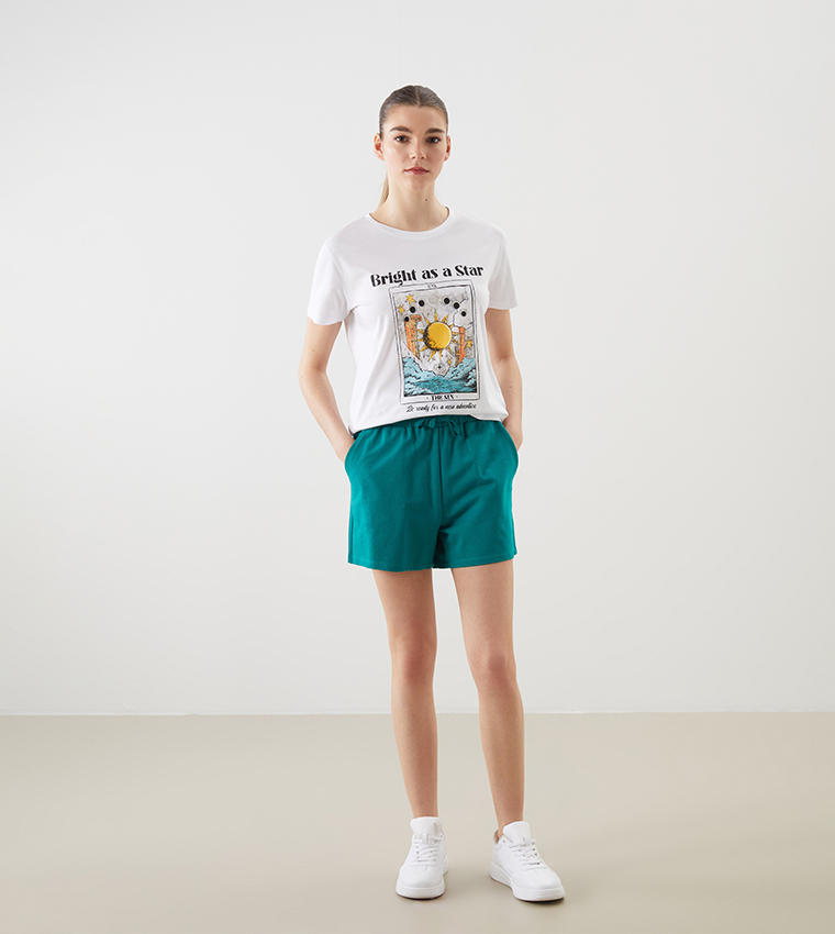 Printed Short Sleeves Casual T-Shirt