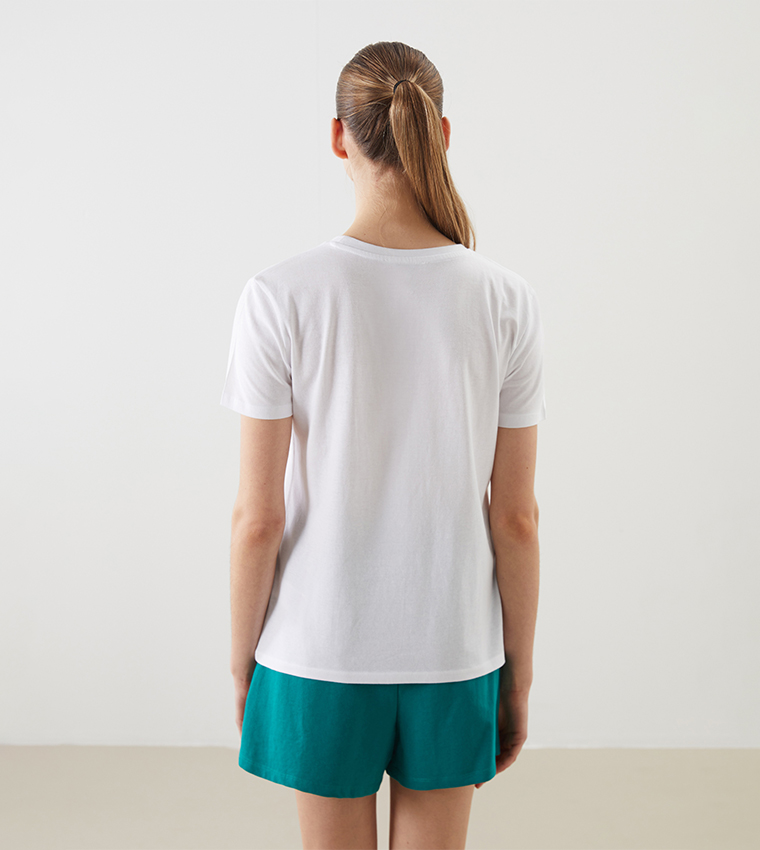 Printed Short Sleeves Casual T-Shirt