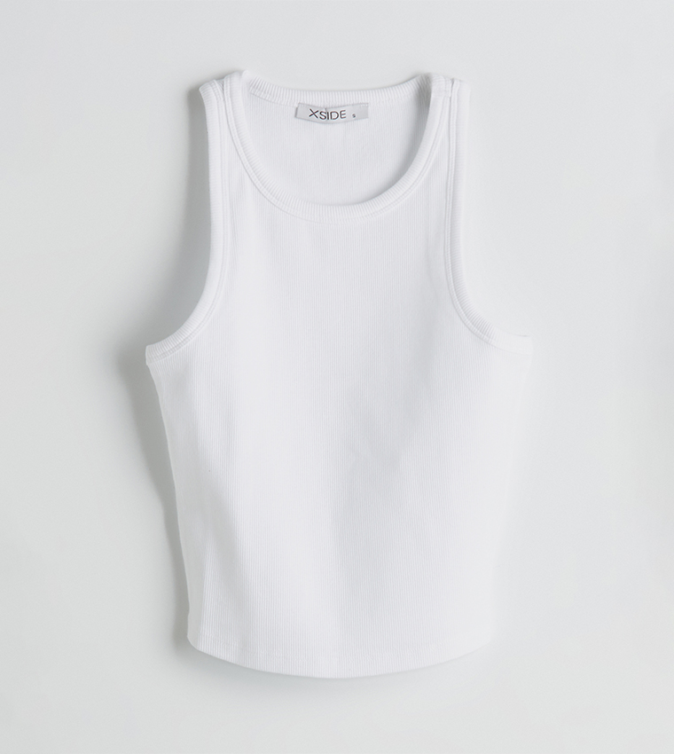 Ribbed Sleeveless Crop Top