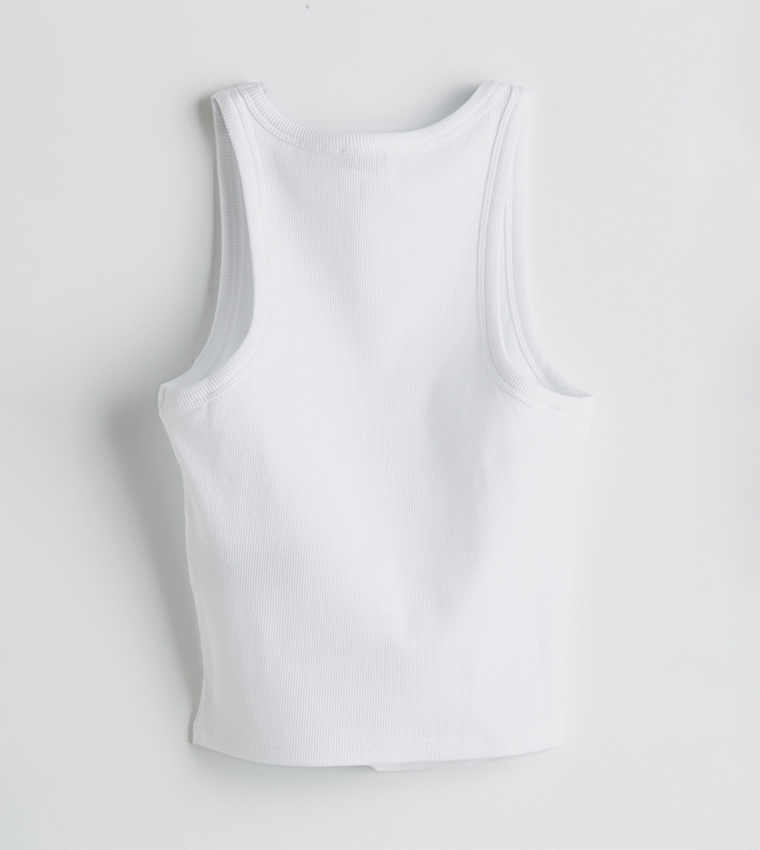 Ribbed Sleeveless Crop Top