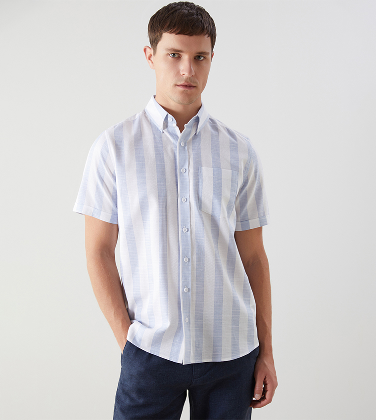 Striped Short Sleeves Shirt