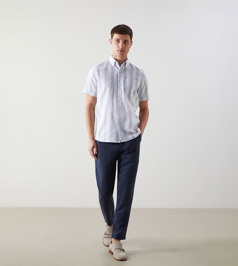 Striped Short Sleeves Shirt