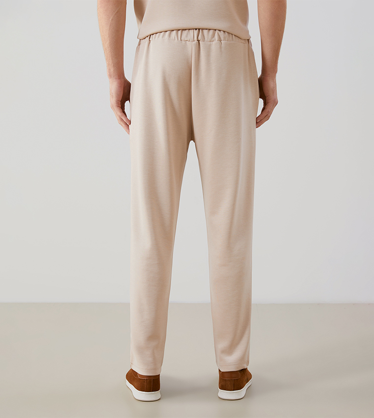 Solid Elastic Waist Sweatpants