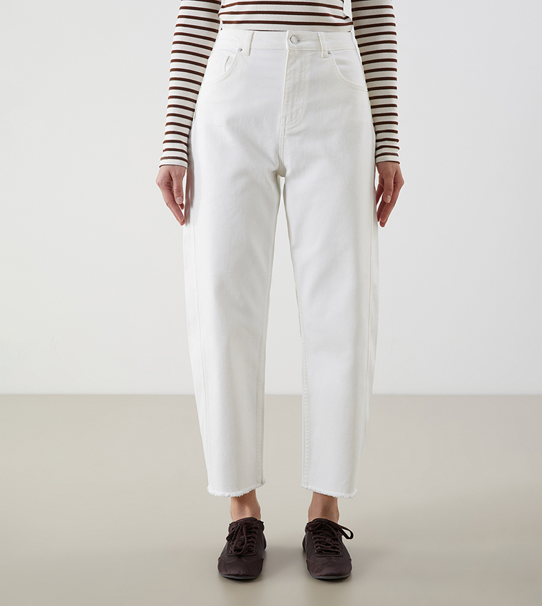 Solid Baggy Fit Jeans
