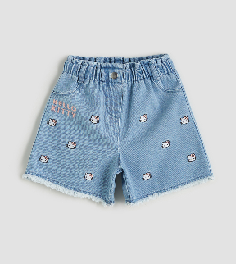 Buy LC Waikiki Embroidered Woven Denim Shorts In Blue 6thStreet UAE