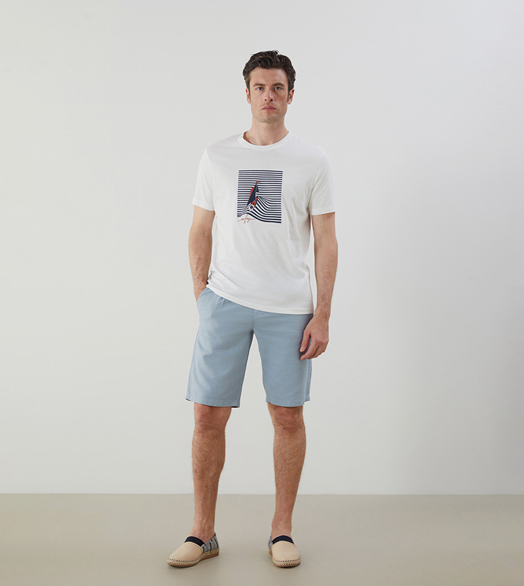 Printed Crew Neck Jersey T-Shirt