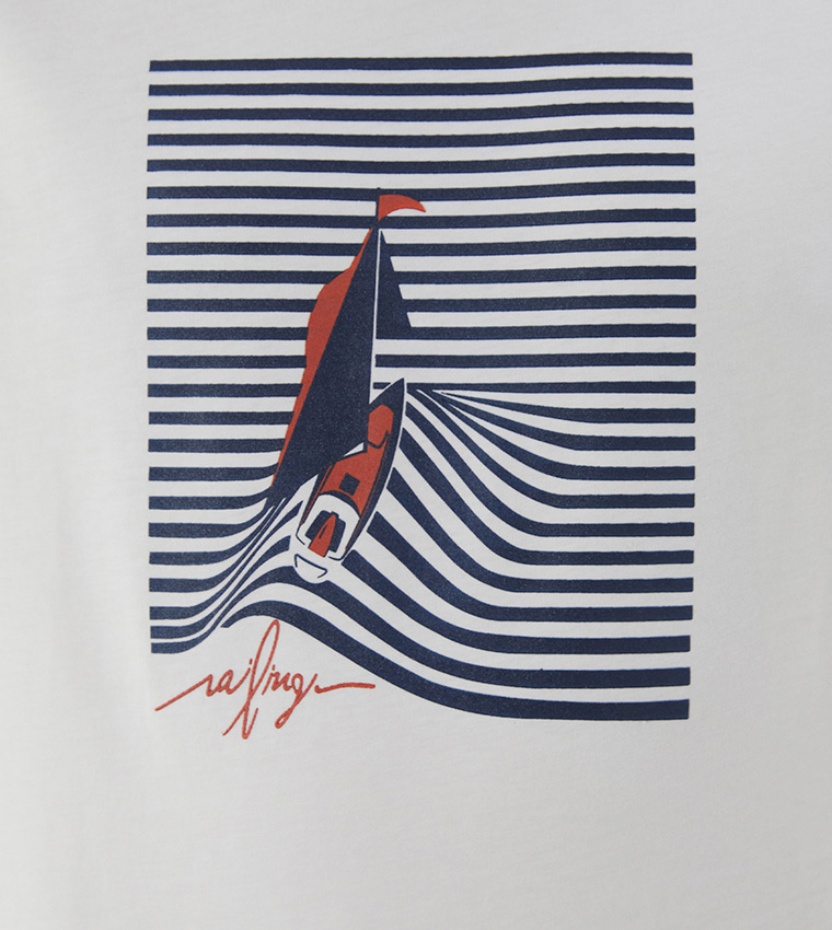 Printed Crew Neck Jersey T-Shirt