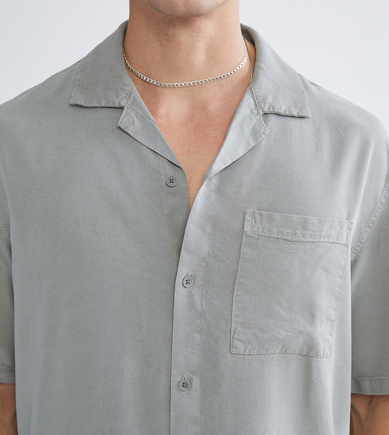 Regular Fit Long Sleeves Gabardine Shirt