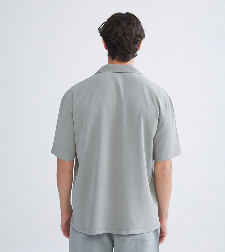 Regular Fit Long Sleeves Gabardine Shirt