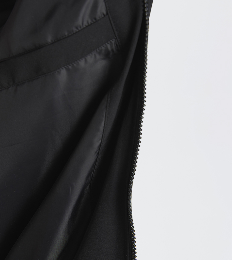 Solid Standard Fit College Collar Jacket