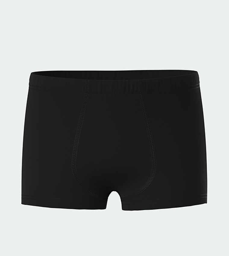 3-Pack Solid Elastic Waist Trunks