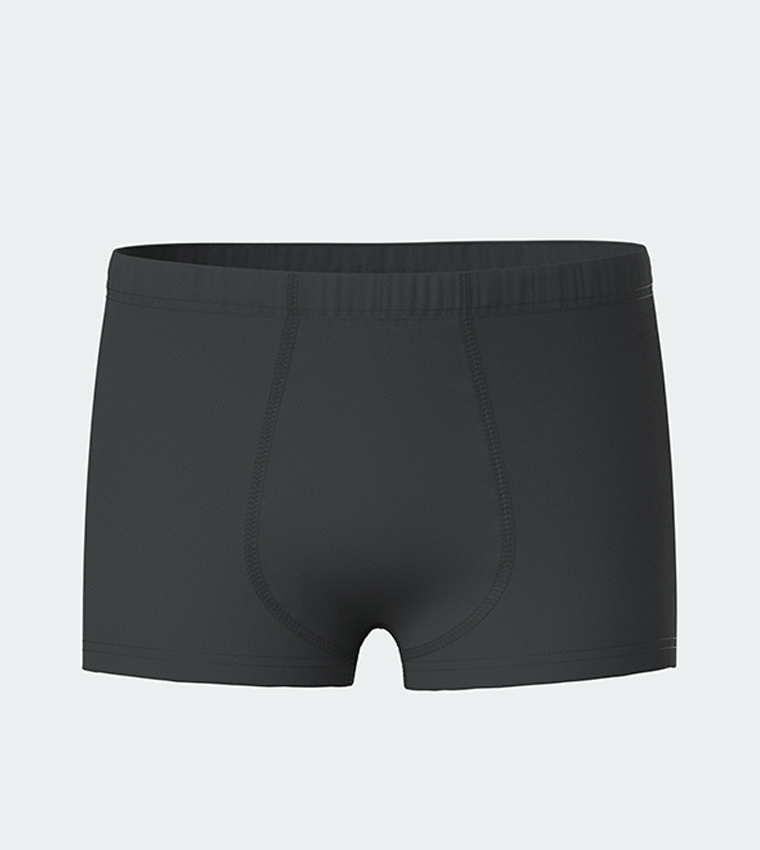 3-Pack Solid Elastic Waist Trunks