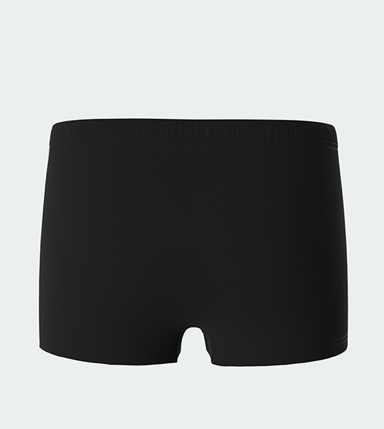 3-Pack Solid Elastic Waist Trunks