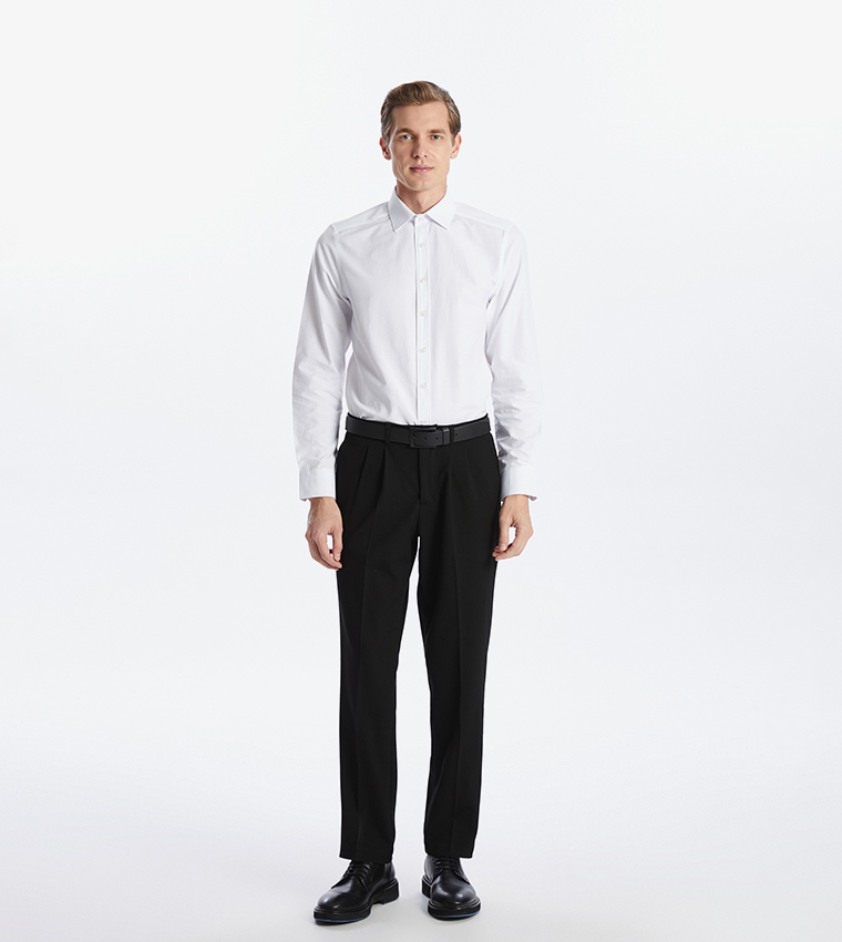 Slim Fit Long Sleeves Poplin Shirt