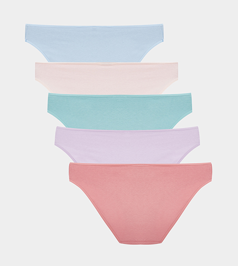 سروال بيكيني بطبعة - 5 قطع