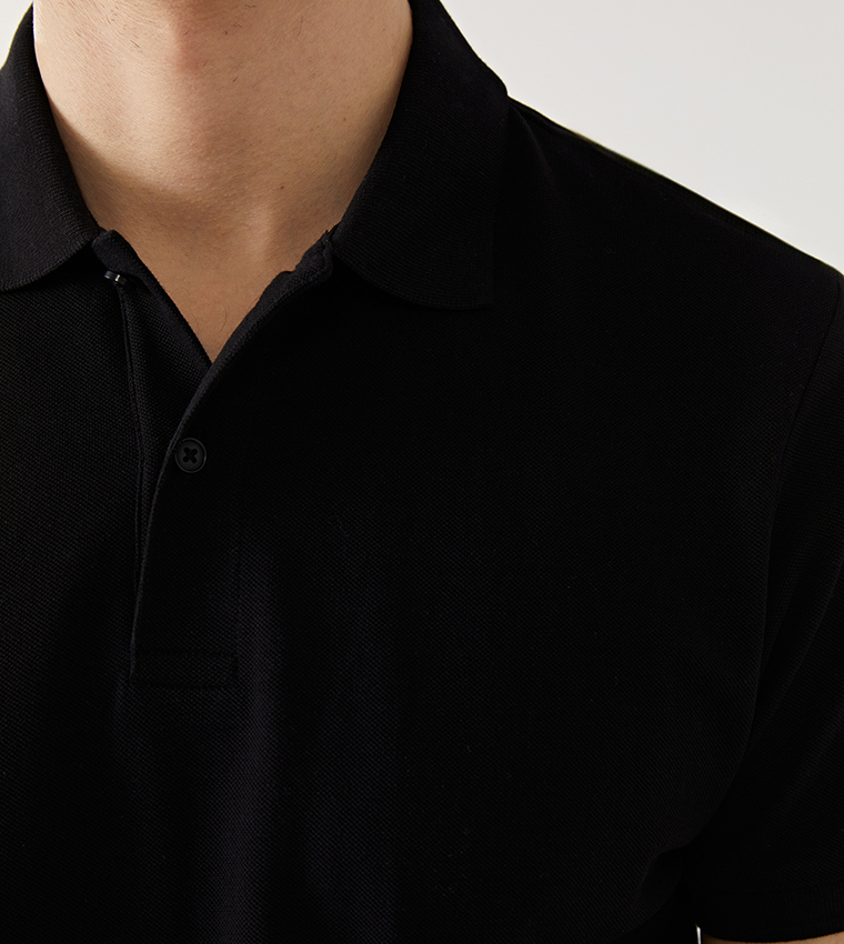 تيشيرت بولو سادة بكم قصير