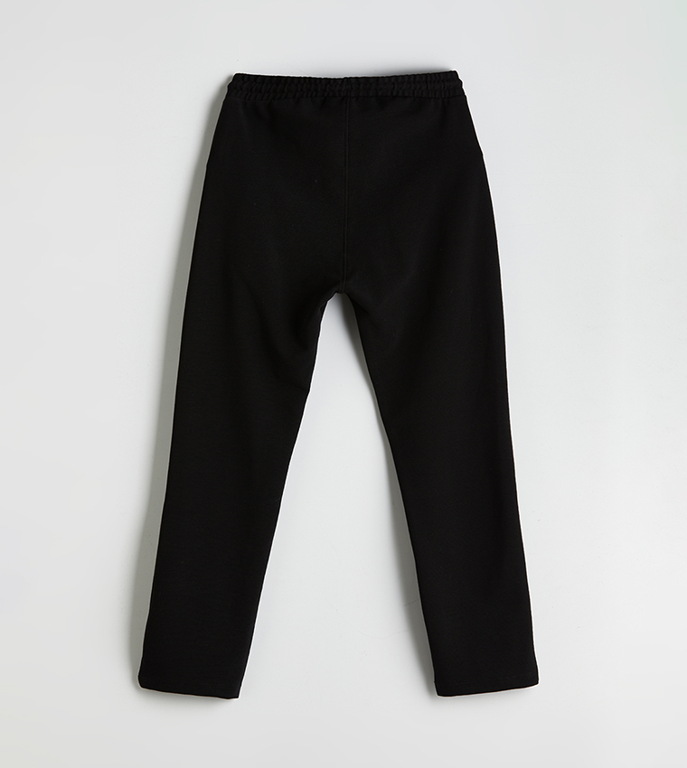 Solid Drawstring Waist Sweatpants