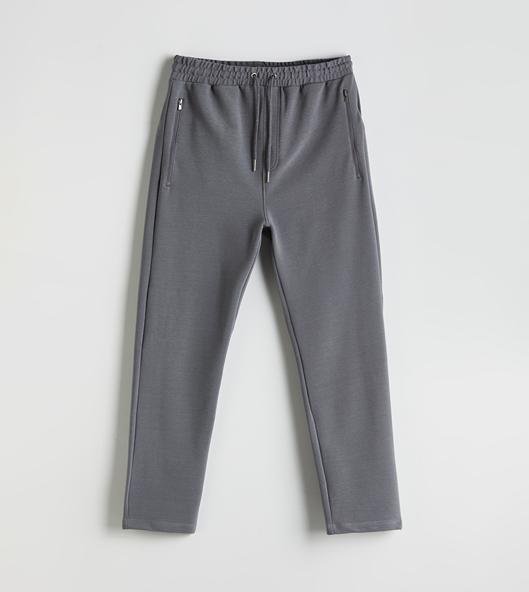 Solid Drawstring Waist Sweatpants