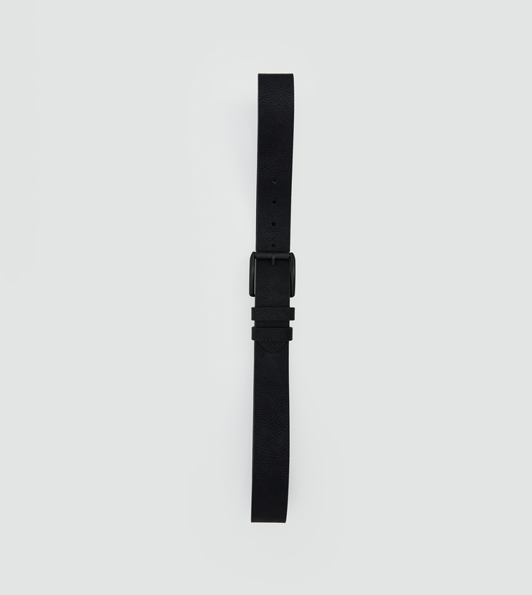 Faux Leather Buckle Belt