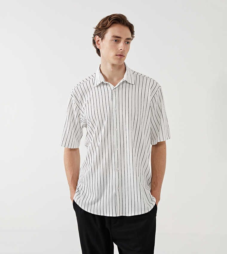 Striped Short Sleeves Casual Shirt