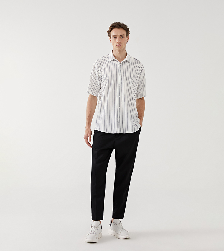 Striped Short Sleeves Casual Shirt