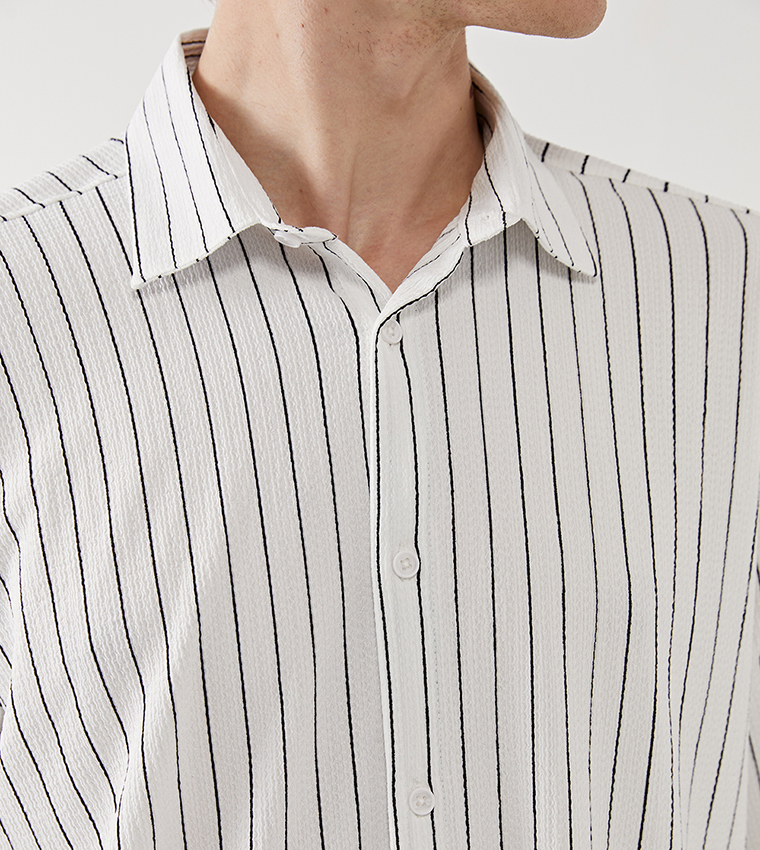 Striped Short Sleeves Casual Shirt