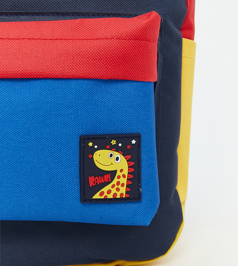 Color Block Front Pocket Backpack