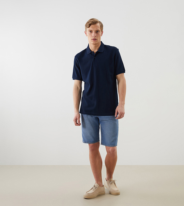 Solid Short Sleeves Polo T-Shirt