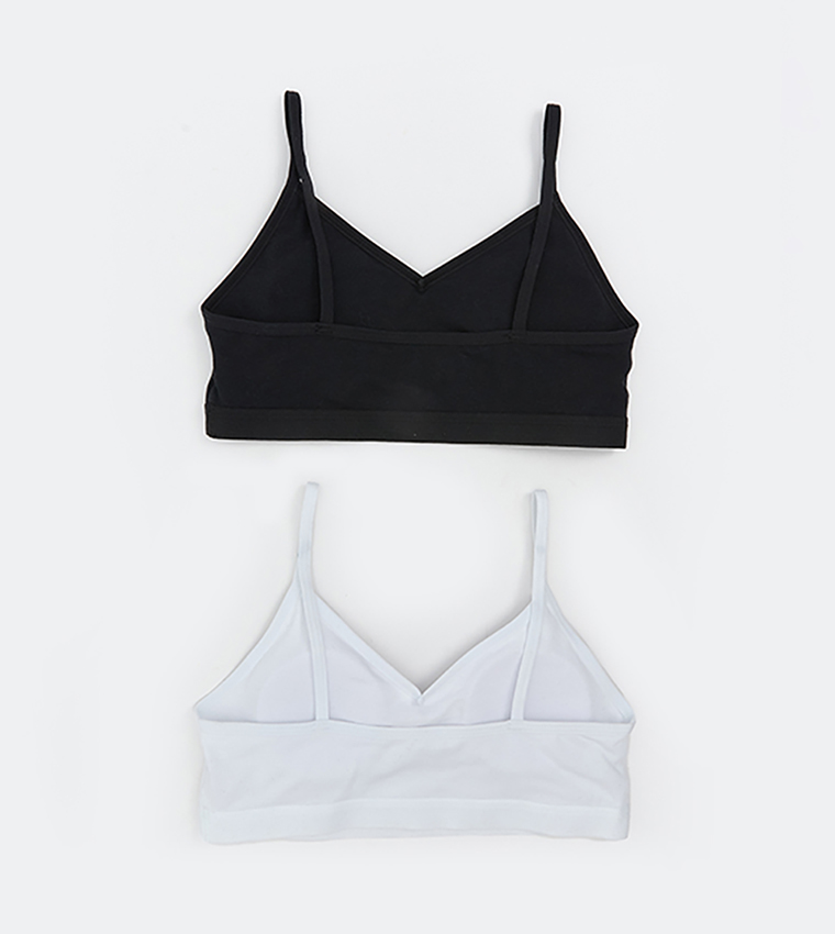 برا ليت سادة بحمالات - قطعتين