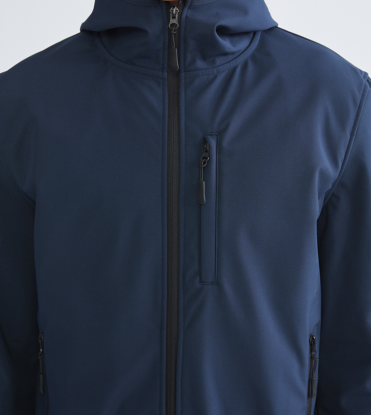 Badge Detail Hooded Jacket