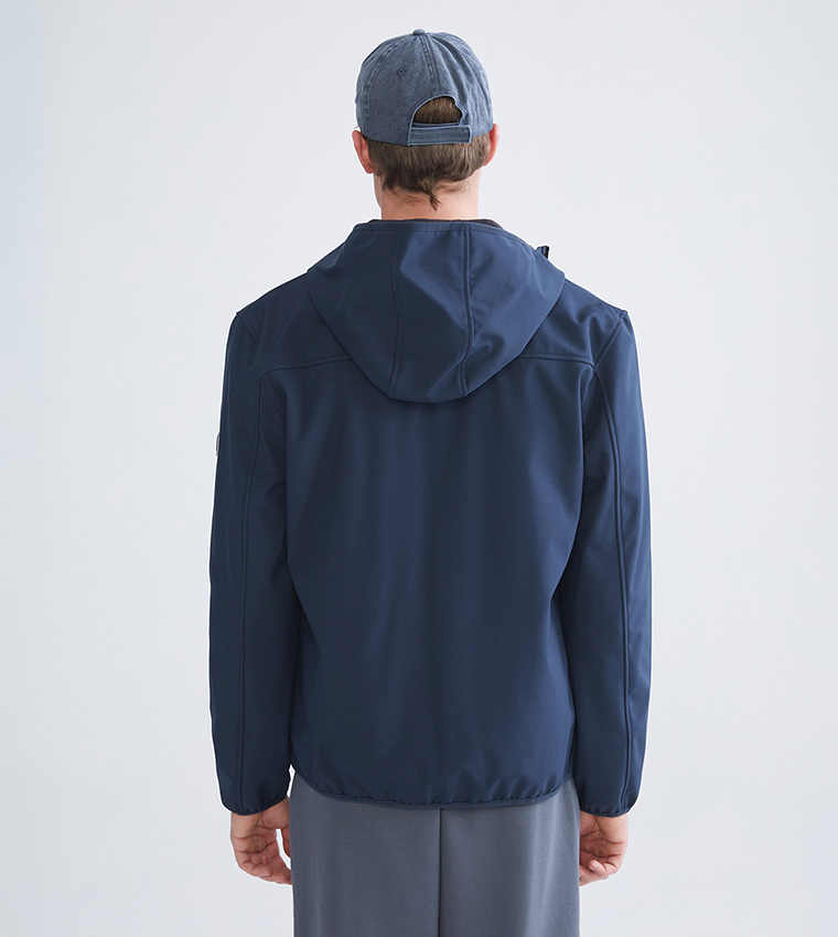 Badge Detail Hooded Jacket