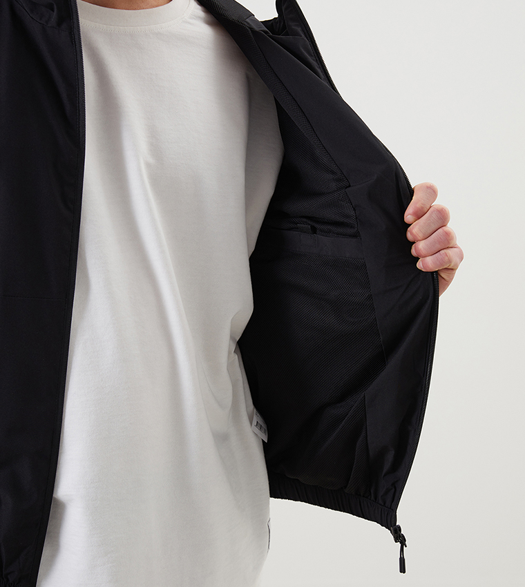 Solid Regular Fit Hooded Raincoat
