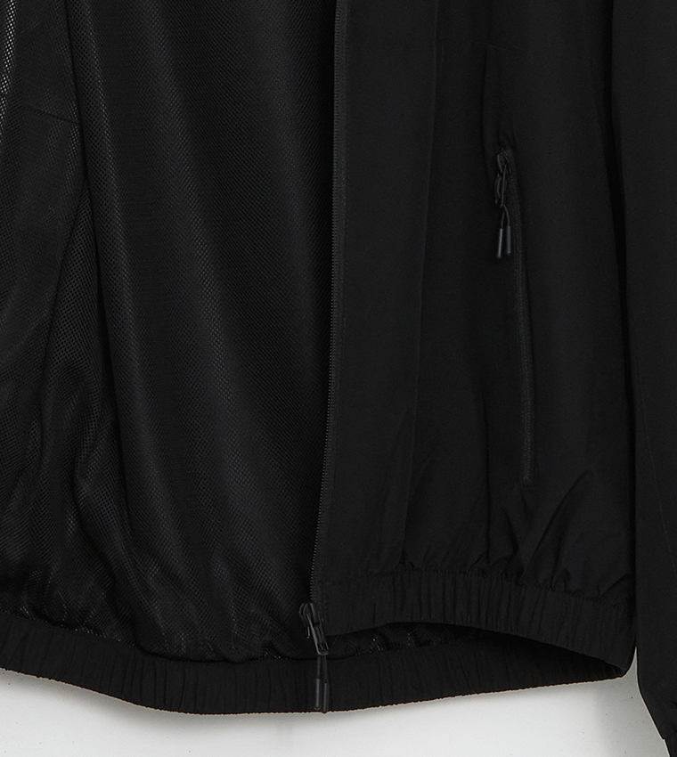 Solid Regular Fit Hooded Raincoat