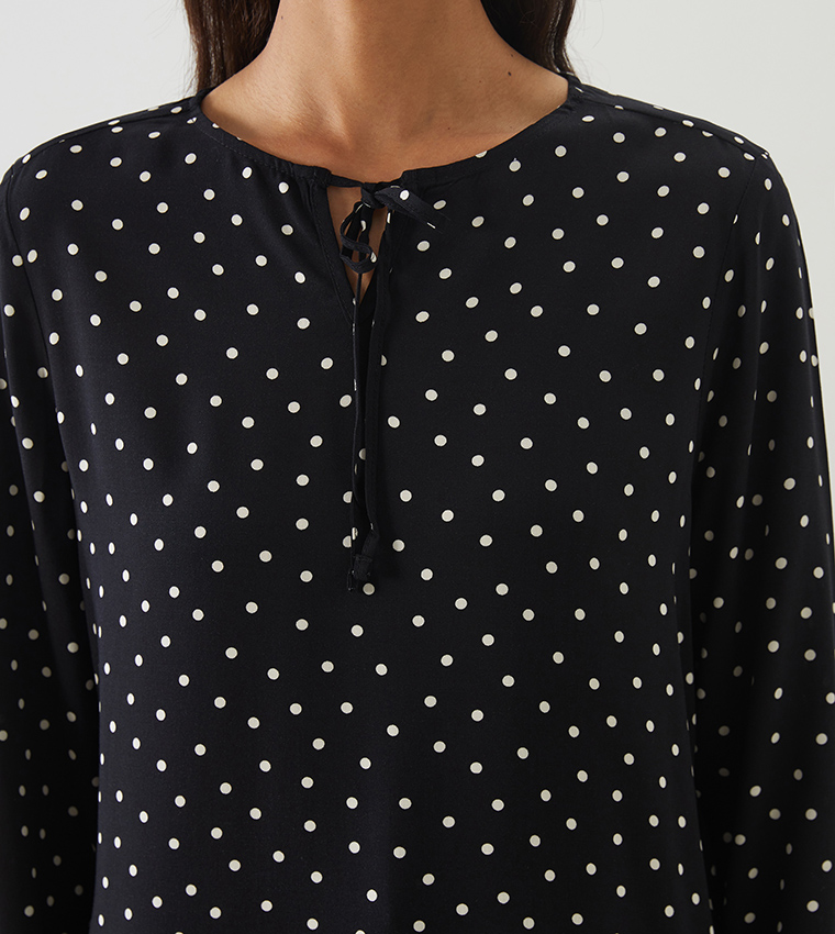Polka Dots Long Sleeves Shirt