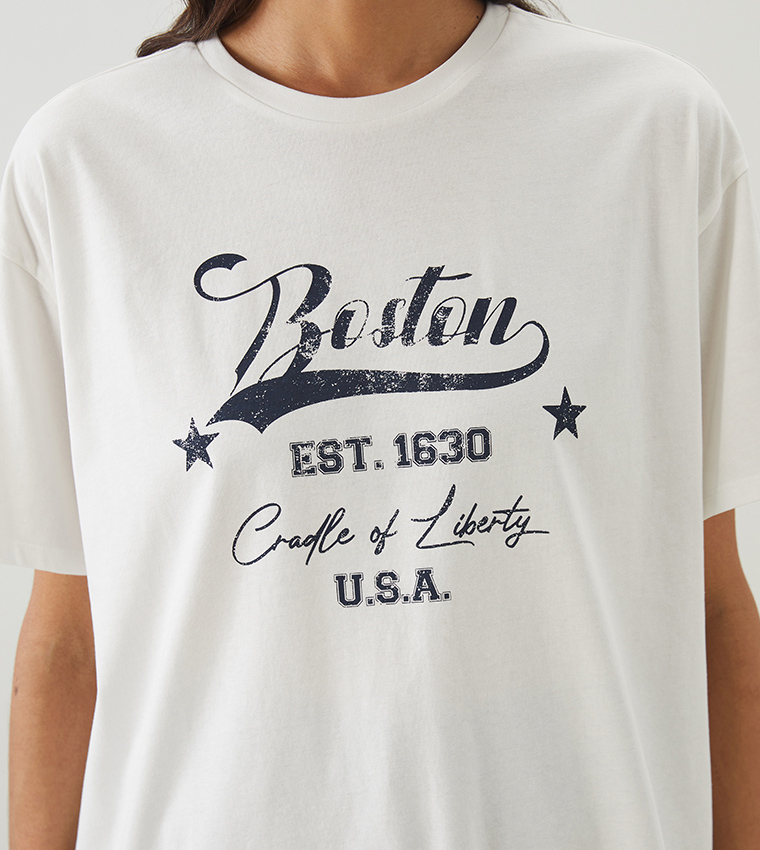 Printed Short Sleeves Oversized T-Shirt