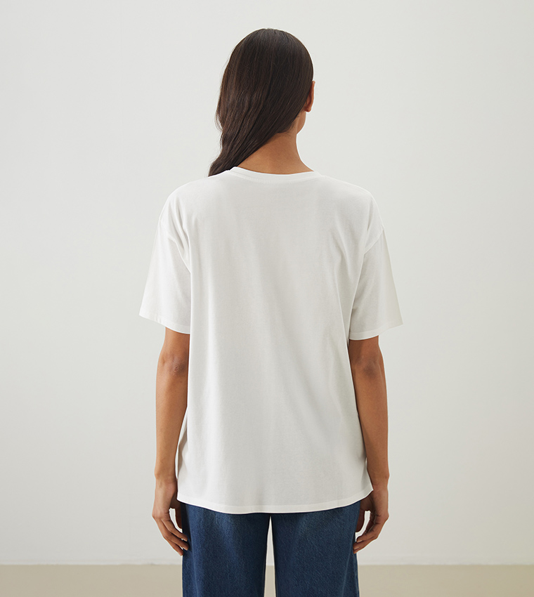 Printed Short Sleeves Oversized T-Shirt
