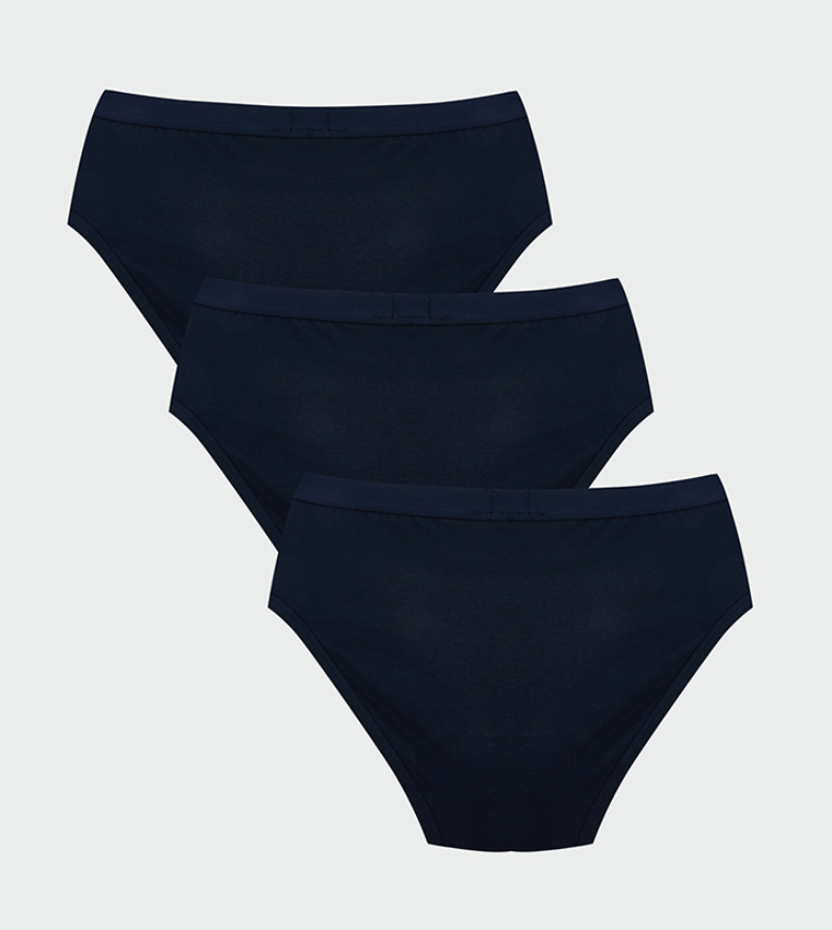 سروال داخلي بخصر مرن - 3 قطع 