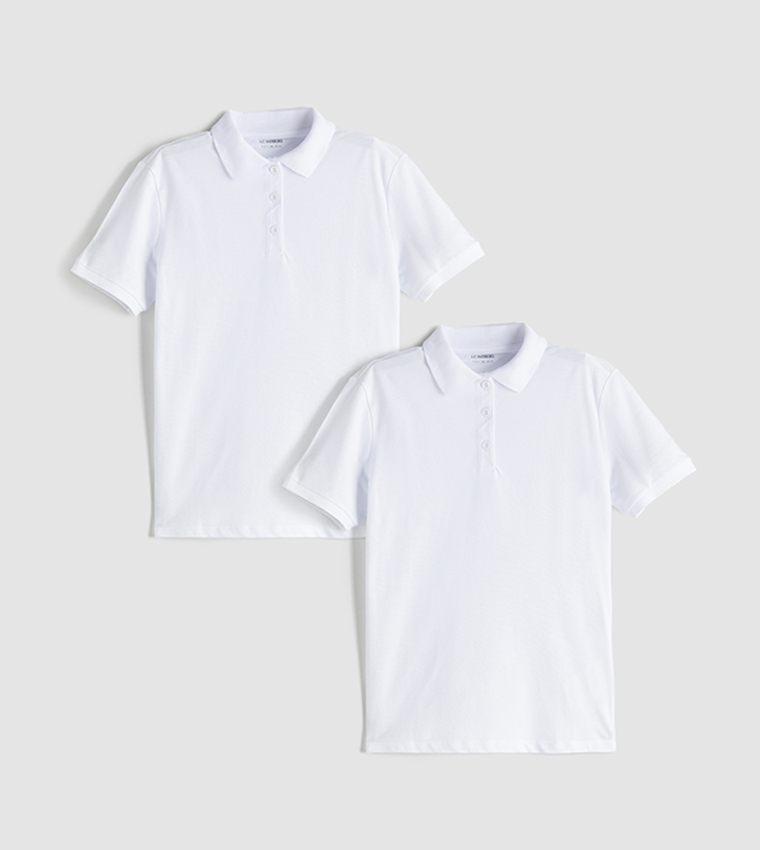 2-Pack Solid Short Sleeves Polo T-Shirts