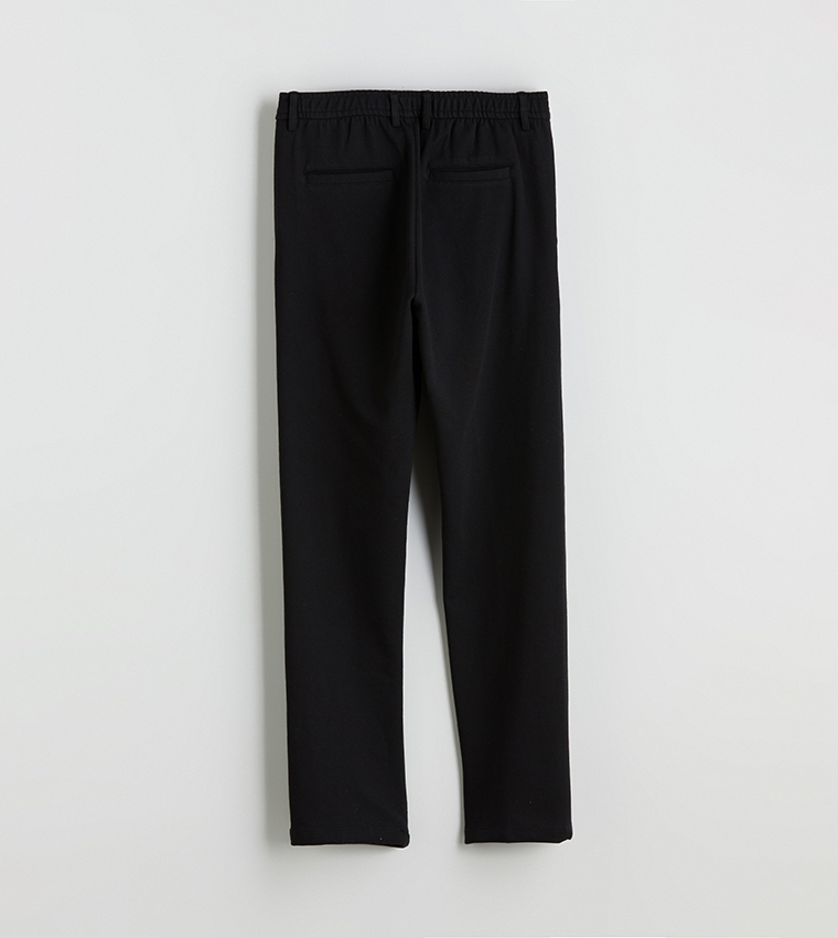 Solid Mid Rise Slim Fit Trousers
