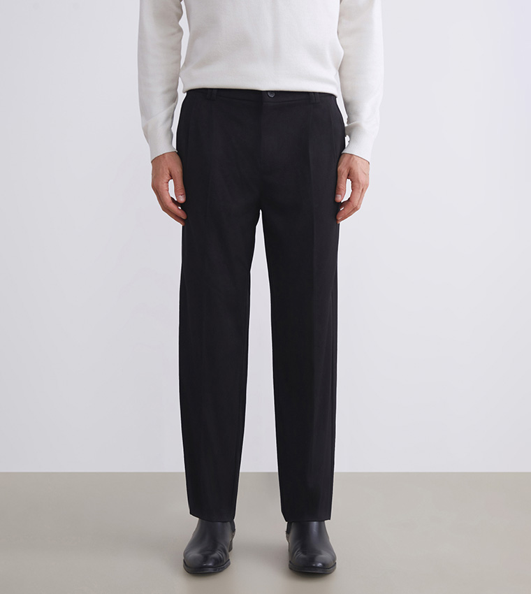 Mid Rise Relaxed Fit Trousers