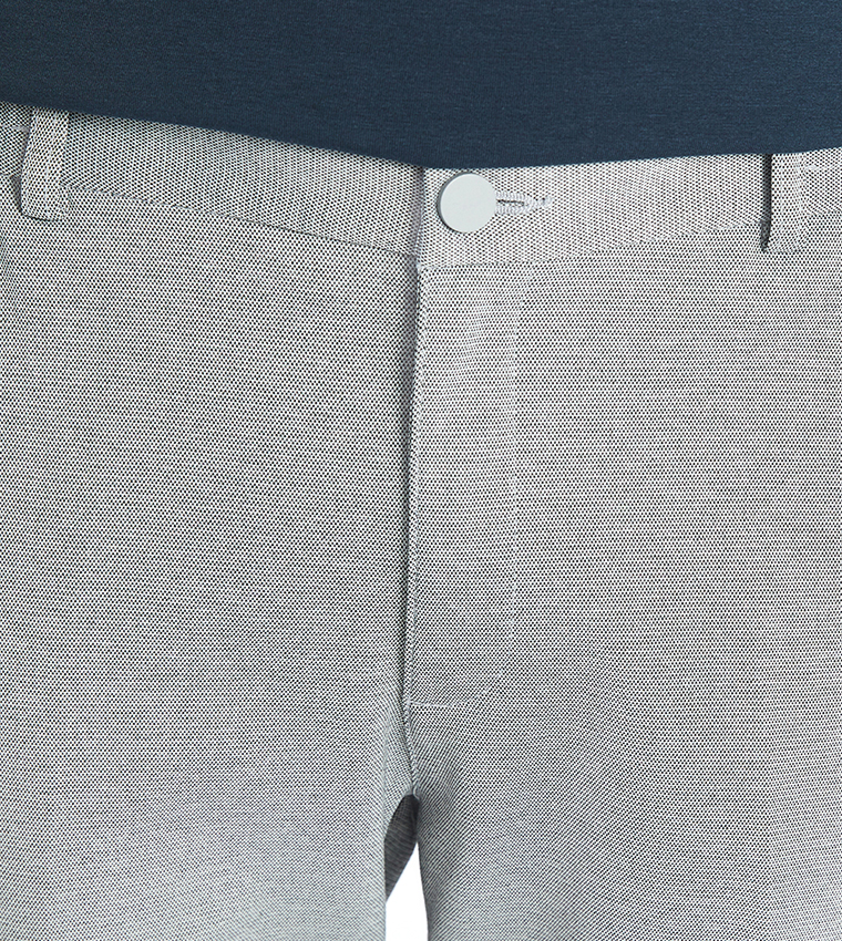 Solid Mid Rise Slim Fit Trousers