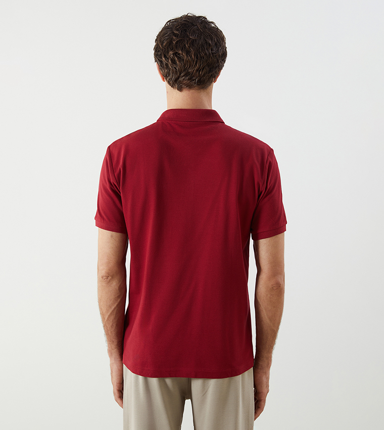 Solid Short Sleeves Pique Polo T-Shirt