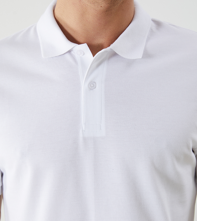 Solid Short Sleeves Pique Polo T-Shirt