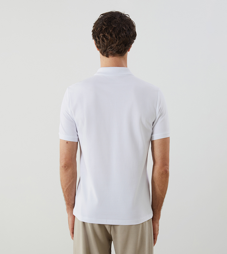 Solid Short Sleeves Pique Polo T-Shirt