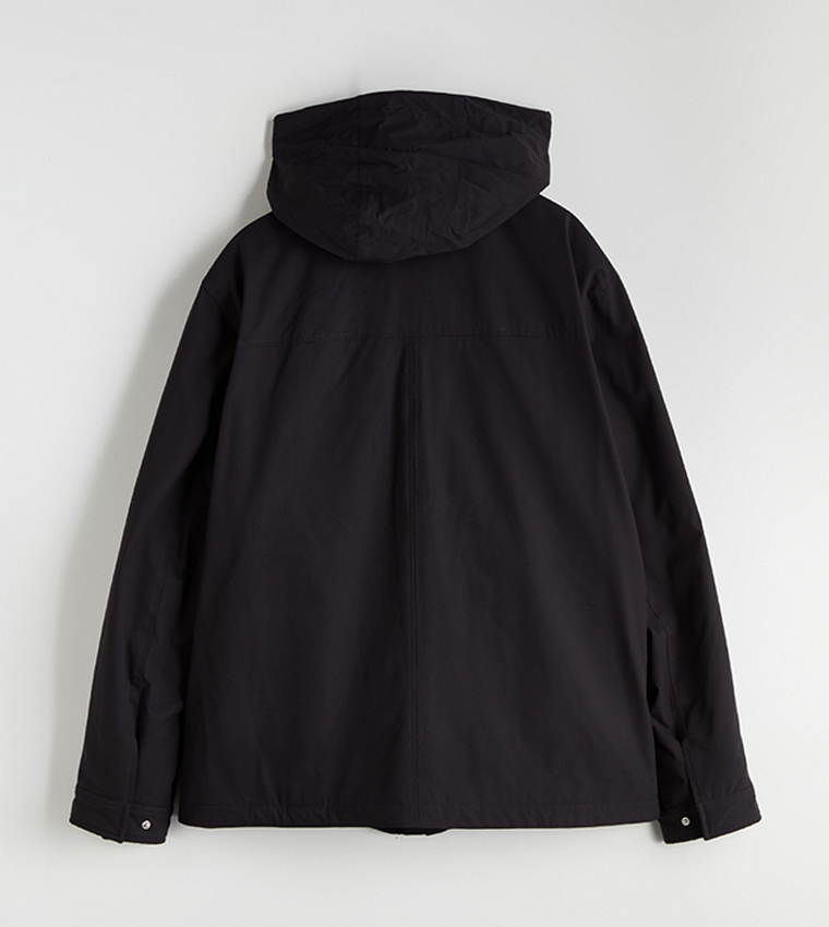 Solid Zip-Through Hooded Jacket